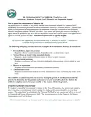 Financial Aid Suspension Appeal Template