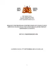 Free Download PDF Books, Financial inclusion Regulatory Impact Assessment in Kenya Template