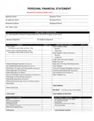 Generic Financial Summary Template
