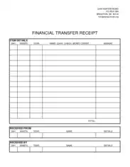 Money Transfer Receipt Template