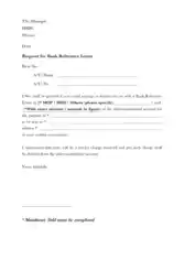 Free Download PDF Books, Request For Bank eference Letter Template