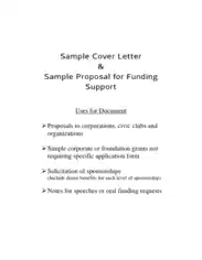 Business Funding Proposal Cover Letter Template
