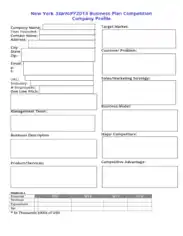 Business Plan Competition Proposal Template