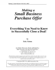 Free Download PDF Books, Business Purchase Offer Proposal Template