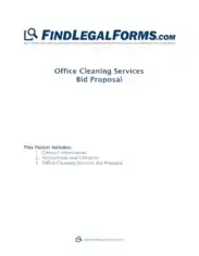Free Download PDF Books, Office Cleaning Service Bid Proposal Template