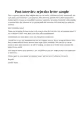 Employer Interview Rejection Thank You Letter Template