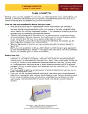Example Thank You Note For Job Interview Template