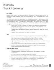 Graduate School Interview Thank You Letter Template