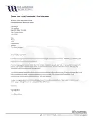 Job Interview Thank You Letter Sample Template