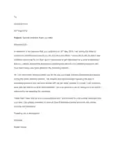 Thank You Letter Template Sample Template