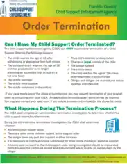 Simple Child Support Termination Sample Template