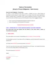 Tenancy Termination Letter Due to Breach of Tenant Obligations Template