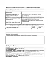 Termination Letter of Collaborative Partnerships Template