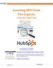 Learning SEO From The Experts A Step By Step Guide – PDF Books