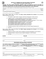 Real Estate Contract Termination Sample Template