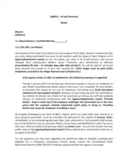 Termination Letter for At-will Employment Template