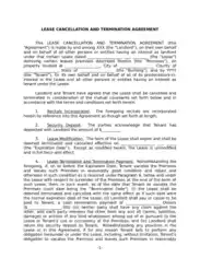 Lease Cancellation and Termination Agreement Template
