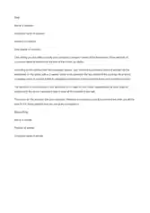 Company Services Termination Letter Template