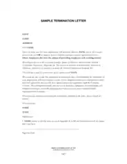 Sample Termination Letter Free Template
