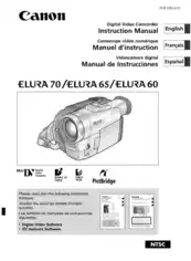 CANON Camcorder ELURA70 ELURA765 ELURA60 Instruction Manual