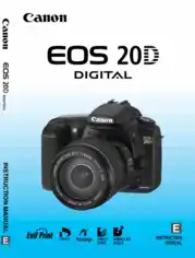 CANON Camera EOS 20D Digital Instruction Manual