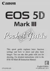 CANON Camera EOS 5D MKIII PG C Instruction Manual
