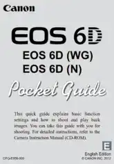 CANON Camera EOS 6D PG Instruction Manual