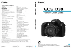 CANON Camera EOS D30 User Guide