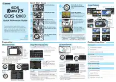 CANON Camera EOS REBELT5 1200D Quick Reference Guide