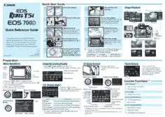 CANON Camera EOS REBELT5i 700D Quick Reference Guide