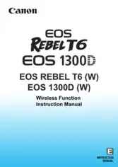 CANON Camera EOS REBELT6 1300D WF Instruction Manual
