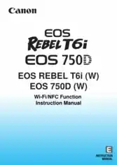 CANON Camera EOS REBELT6i 750D WFN Instruction Manual