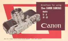 CANON Camera IV Instruction ManualG