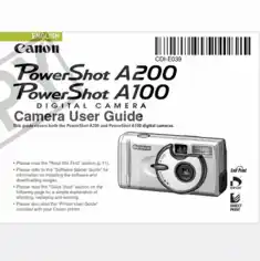CANON Camera PowerShot A200 and A100 User Guide