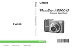 CANON Camera PowerShot A2000 IS User Guide