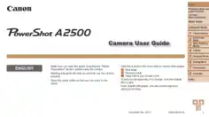 CANON Camera PowerShot A2500 User Guide