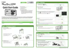 CANON Camera PowerShot A300 Quick Start Guide