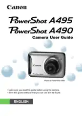 CANON Camera PowerShot A495 and A490 User Guide