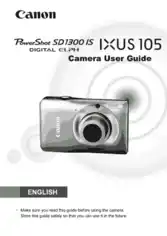 CANON Camera PowerShot SD1300 IS IXUS105IS User Guide