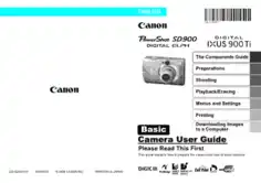 CANON Camera PowerShot SD900 IXUS900TI Basic User Guide