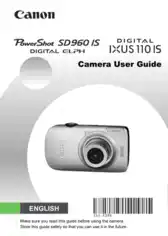 CANON Camera PowerShot SD960 IS IXUS110IS User Guide