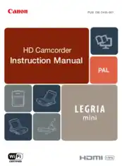 Free Download PDF Books, CANON HD Camcorder LEGRIA mini Instruction Manual