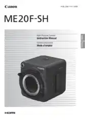 CANON HD Camcorder ME20F SH Instruction Manual