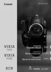 CANON HD Camcorder VIXIA HF20 HF200 Instruction Manual