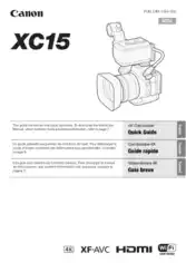 CANON HD Camcorder XC15 Quick Start Guide