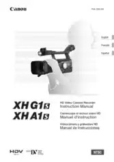 CANON HD Camcorder XHG1S XHA1S Instruction Manual