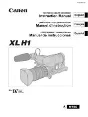 CANON HD Camcorder XLH1 Instruction Manual