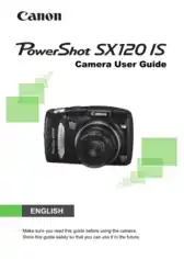 Digital Camera CANON PowerShot SX120 IS User Guide