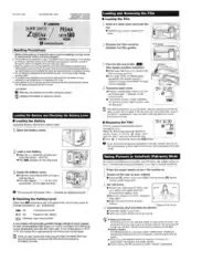 Digital Camera CANON SURE SHOT 180U Instruction Manual