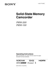 Free Download PDF Books, SONY Camcorder Camera PMW-100 PMW-200 Operating Instructions